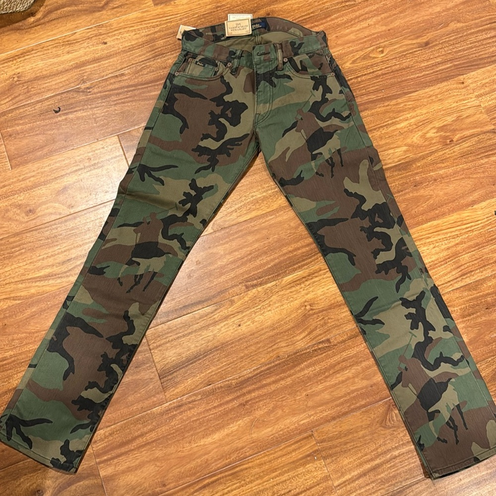 NWT RL  polo denim camo 28x length 32